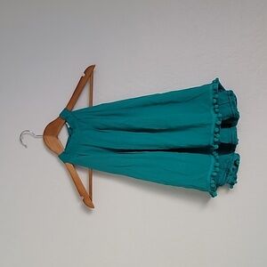 Lovers+Friends Loose Fit Halter Top Turquoise Size Small